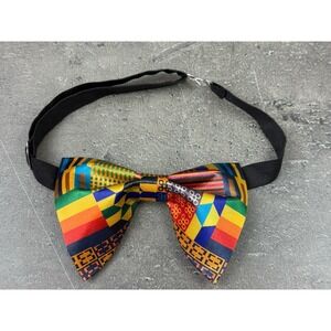 Handmade‎ Men's African Print Kente Bow Tie  Pre-tied Colorful